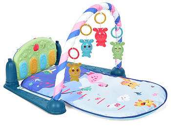 Ігровий розвиваючий килимок для немовляти 25870E Килимок для малюків з іграшками та м'якими дугами