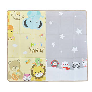 Дитячий двосторонній складний термокилимок з ростоміром El Camino ME 1134 Будиночки в горах 200х180х1 см