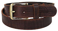 Ремень мужской винтажный кожаный Skipper 1501-38 3.8 см Коричневый GL, код: 8374388