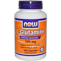 Глютамин NOW Foods L-Glutamine 500 mg 120 Caps GL, код: 7518424