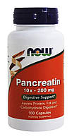 Панкреатин Now Foods 10X 200 мг 100 капсул HR, код: 7701156