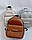 ДИМЧАТИЙ (темний беж) — якісний фабричний заокруглений рюкзак із металевою фурнітурою, з кишенею спереду (Луцьк, 779) 4691731, фото 6