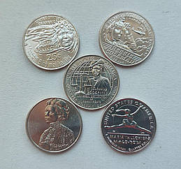Набір монет Collection США 25 міліграм 2023 жінки Америки 5 шт 20.2 мм Сріблястий (hub_lf01u BS, код: 8259916