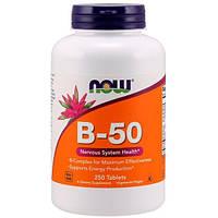 В комплекс NOW Foods Vitamin B-50 250 Tabs HR, код: 7518621