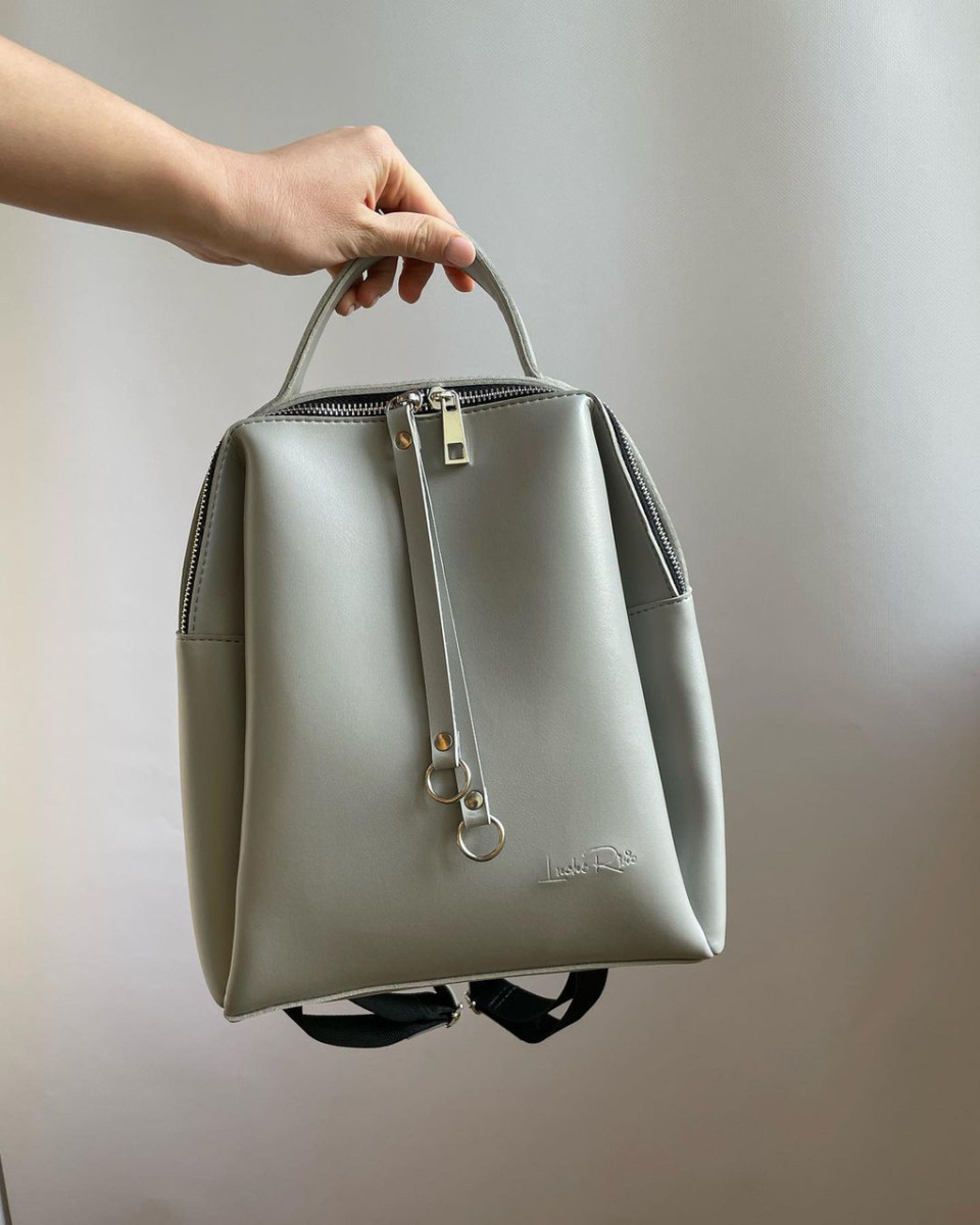 СІРИЙ — два відділення на блискавках - якісний, фабричний рюкзак, добре тримає форму  (Луцьк, 660) 4740133