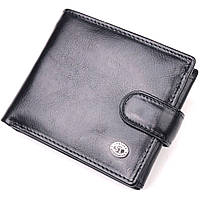 Классический мужской бумажник из натуральной кожи ST Leather 19407 Черный BS, код: 8305648