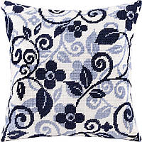 Набір для вишивання декоративної подушки Чарівниця Флористичні завитки 40×40 см V-86 BS, код: 7243041