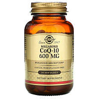 Коэнзим Q10 Megasorb CoQ-10 Solgar 600 мг 30 гелевых капсул HR, код: 7701336
