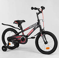 Велосипед детский 2-х колёсный CORSO 16 (собран на 75%) Black Red (101964) HR, код: 2633698