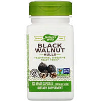 Черный орех Nature's Way Black Walnut, Hulls 500 mg 100 Caps NWY-10600 HR, код: 7846689
