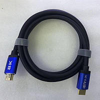 Кабель Atcom (88888) HDMI-HDMI V.2.1, Real 8K, вилка вилка, 2м, черный HR, код: 6703758