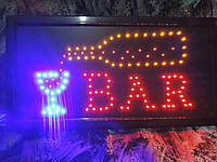 Вывеска светодиодная "BAR" Бар. 48 х 25 см.