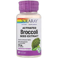 Смесь экстрактов Solaray Activated Broccoli Seed Extract 350 mg 30 Veg Caps SOR-28246 BS, код: 7519049