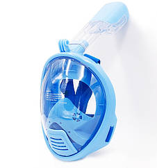 Дитяча маска для сноркелінгу TheNice K-1 EasyBreath-III на все обличчя XS Блакитний (SUN3736) BS, код: 1013765