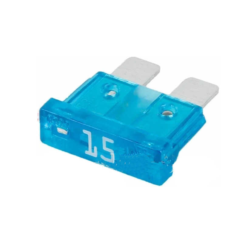 Запобіжник автомобільний плоский стандарт 15А, євро прозорий, фото 1