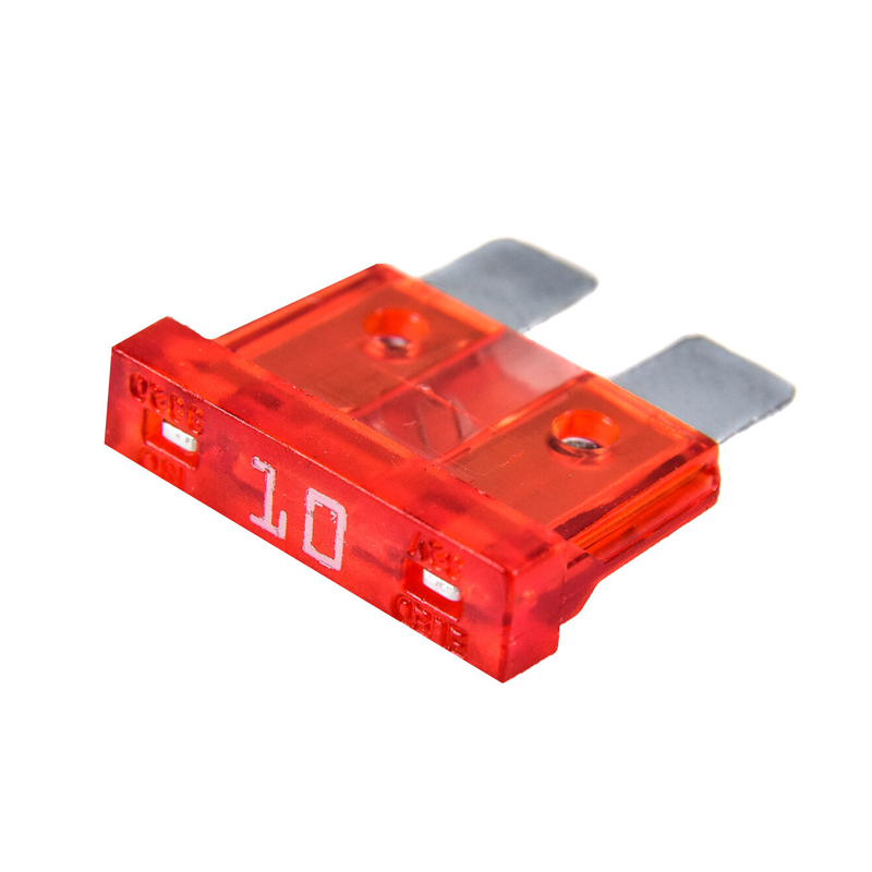 Запобіжник автомобільний плоский стандарт 10А, євро прозорий, фото 1