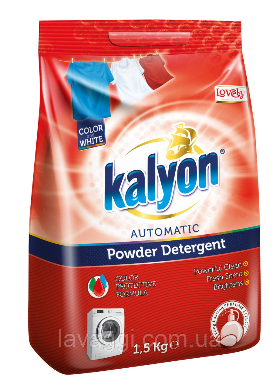 Порошок для стирки Kalyon Lovely на 15 стирок 1,5 кг - фото 1 - id-p2147425657