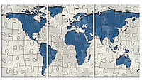 Модульная картина Декор Карпаты XL73s 187х99 см Карта (hub_hbyV90289) HR, код: 1224734