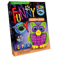 Набор креативного творчества AIR CLAY FLUORIC Danko Toys ARCL-FL-01 укр 4 цвета светится Сова HR, код: 8241826