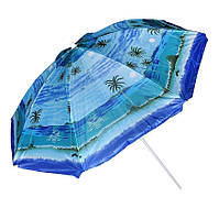 Пляжный зонт с наклоном Umbrella Anti-UV от УФ излучения Ø200 см синий 127-12527282 HR, код: 8037964