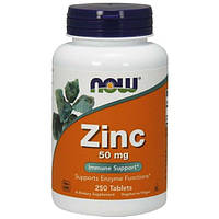 Микроэлемент Цинк NOW Foods Zinc Gluconate 50 mg 250 Tabs HR, код: 7519988