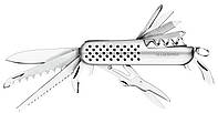 Нож складной Tramontina Pocketknife 14 в 1 Хром (6820227) TS, код: 8255723