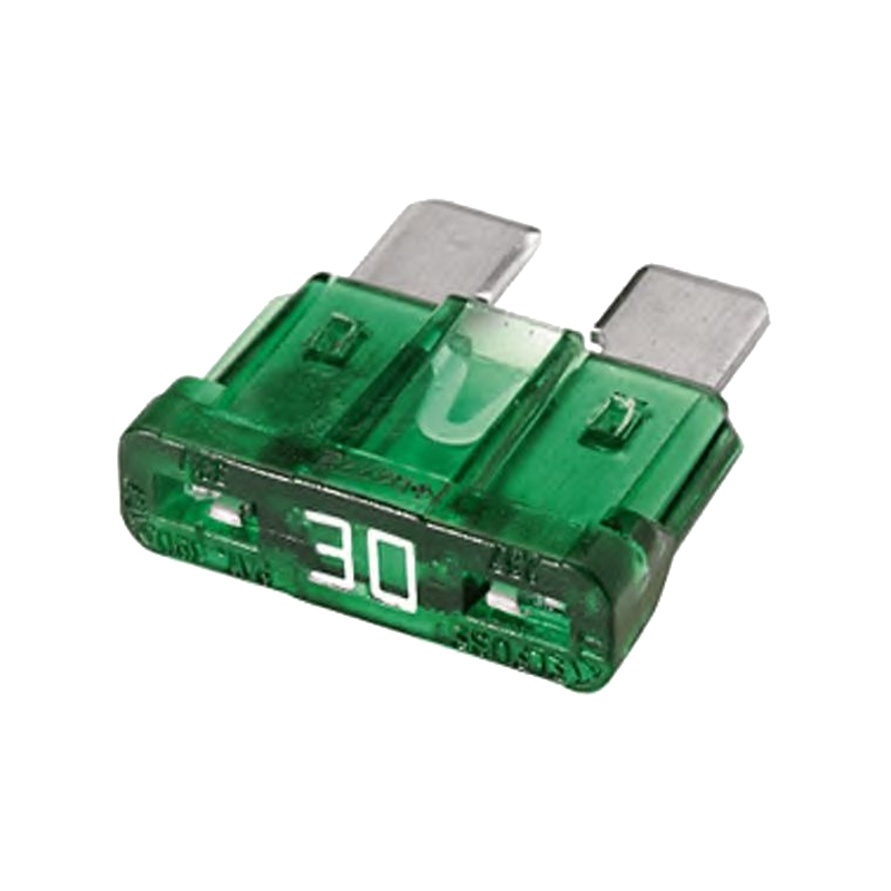 Запобіжник автомобільний плоский стандарт 30А, євро прозорий, фото 1