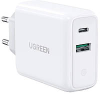 Сетевое зарядное устройство Ugreen CD170 36W USB + Type-C Charger White (6689269) HR, код: 8368014