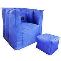 Комплект мебели Tia-Sport Люкс кресло и пуф 64х65х65 см синий (sm-0664) ZZ, код: 6537965