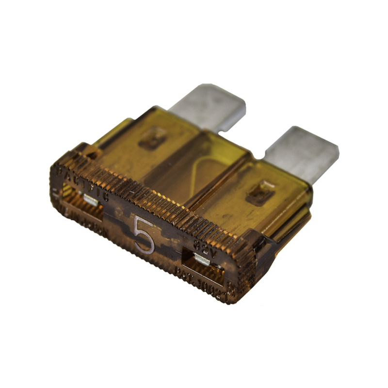 Запобіжник автомобільний плоский стандарт 5А, євро прозорий, фото 1