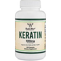 Комплекс для кожи волос ногтей Double Wood Supplements Keratin 500 mg (2 caps per serving) 12 ZZ, код: 8206886
