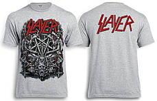 Футболка SLAYER пентаграма меланжева
