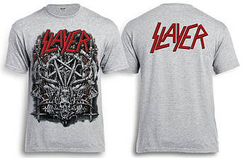 Футболка SLAYER пентаграма меланжева, фото 1