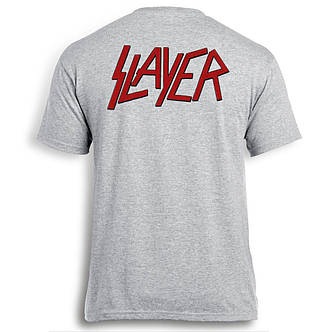 Футболка SLAYER пентаграма меланжева, фото 3