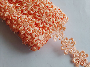 Мережево макраме 2.5см (13м) колір персиковий