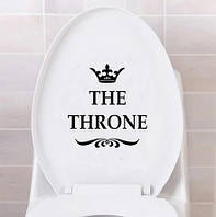 Наклейка на унитаз крышку Трон The Throne