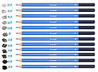 Набір графітних олівців Kalour 12 штук твердість 8В-5Н (YW-SPT012) ZZ, код: 7359276, фото 3