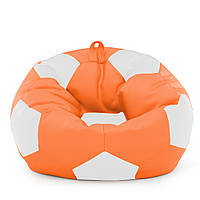 Кресло мешок Мяч Оксфорд 120см Студия Комфорта размер Большой Оранжевый + Белый ZZ, код: 6498906