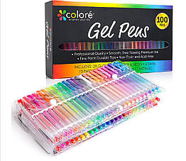 Набір гелевих ручок Colore 100 кольорів (YW-MGP100) ZZ, код: 7359185