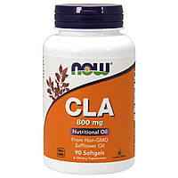 Конъюгированная Линолевая Кислота (CLA) 800 мг, Now Foods, 90 желатиновых капсул ZZ, код: 2335114