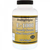 Витамин E Healthy Origins Vitamin E-1000 IU 120 Softgels ZZ, код: 7520599