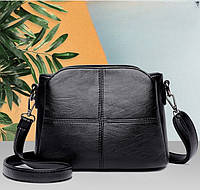 Современная женская черная сумка через плечо из экокожи, трендовая модная женская сумочка для девушки