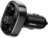 Автомобільний зарядний пристр + FM-модулятор Baseus T typed Wireless MP3 charger black (CCALL-TM01)