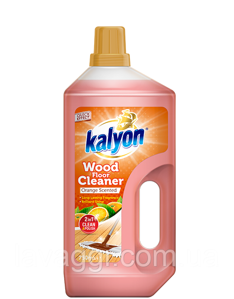 Засіб для миття дерева, паркету та ламінату Kalyon Wood Floor Cleaner Orange Scented 750 мл