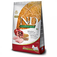 Farmina N&D Low Grain Dog Chicken & Pomegranate Adult Mini низкозерновой сухой корм с курицей и гранатом для