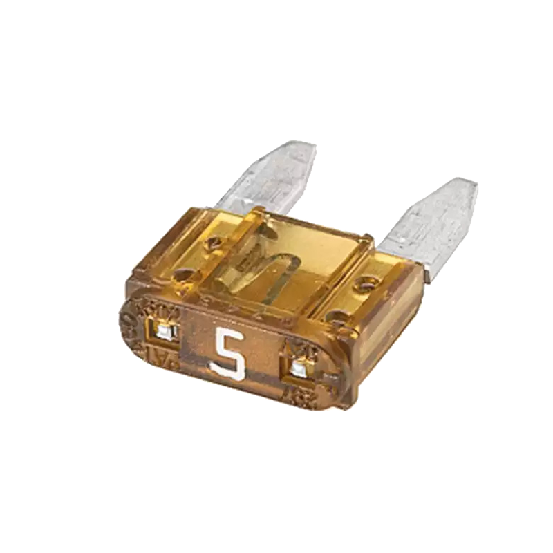 Запобіжник автомобільний плоский міні 5А, євро прозорий, фото 1