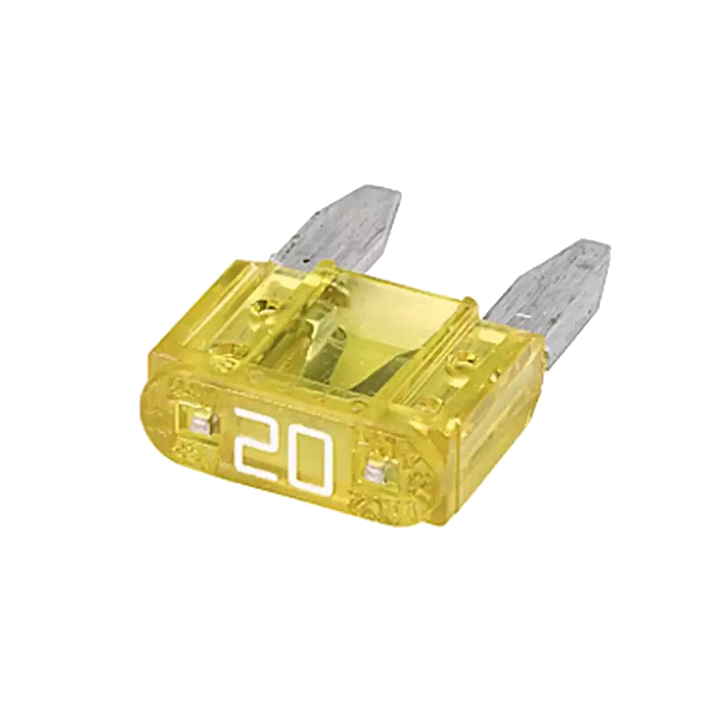 Запобіжник автомобільний плоский міні 20А, євро прозорий, фото 1