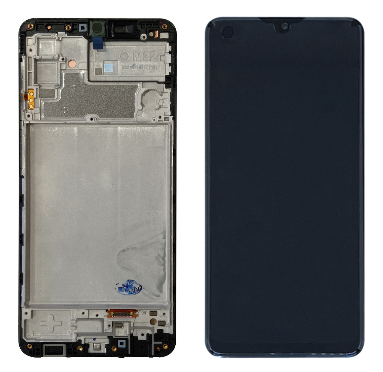 Дисплейний модуль (екран) для Samsung M325 Galaxy M32 Чорний Знятий оригінал з рамкою
