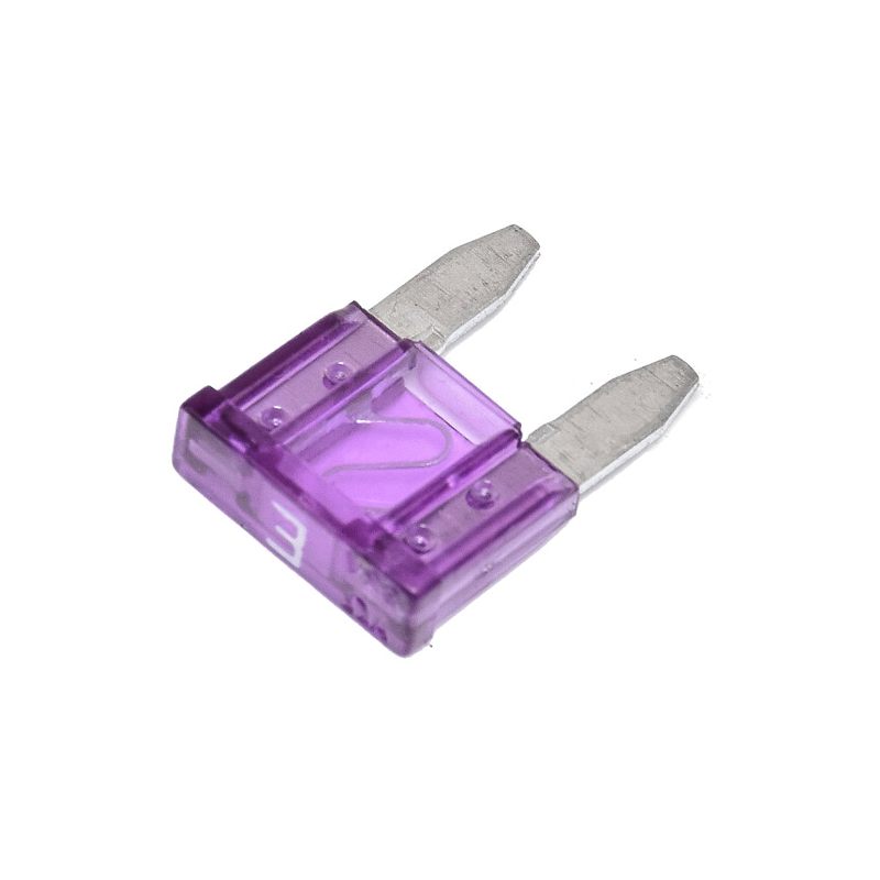 Запобіжник автомобільний плоский міні 3 А, євро прозорий, фото 1