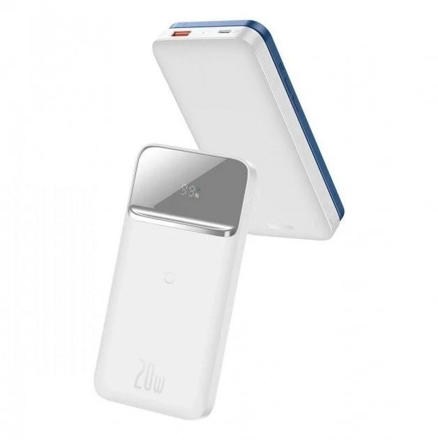 Портативний акумулятор павербанк Baseus Magnetic Wireless 10000 mAh 20 W Qi MagSafe White (PPCX010202)